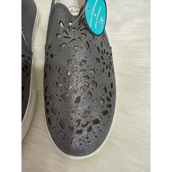 Jack Rogers NWT Violet Sneakers Women's 6.5 Metallic Laser Cut Shoes Comfort - Picture 4 of 10